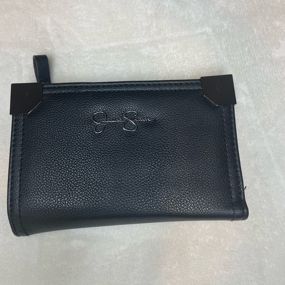 Jessica Simpson Frankie Double Gusset Bi Fold Wallet Black Large - Picture 2 of 8